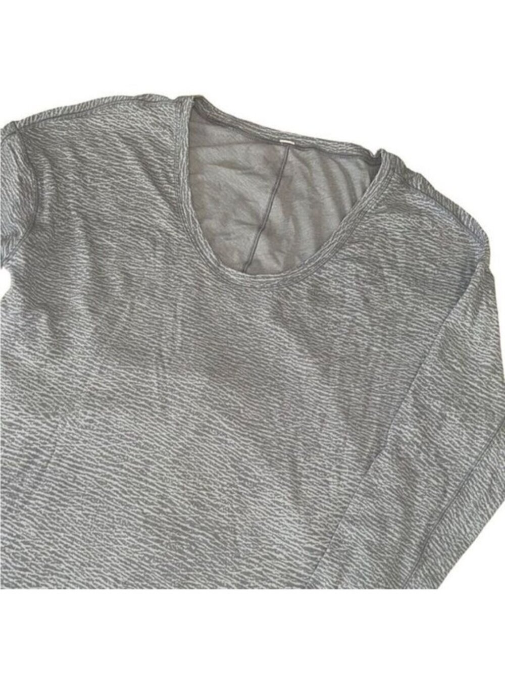 Lululemon Gray‎ Round Neck Thumb Holes Long Sleeves Running Pullover Top Size M